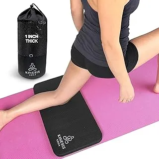 Knee Pad Cushion - Extra Thick 1 inch (25mm) for Pain Free Yoga - Includes Breathable Mesh Bag for E