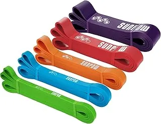 SUNPOW Pull Up Assistance Bands - Set of 5 Resistance Heavy Duty Workout Exercise Stretch Fitness Bands Assist Set for Body