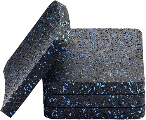 Treadmill Mat Pads - 4 PCS High Density Rubber Anti-Vibration Pads for Walking Pad and Exercise Bike
