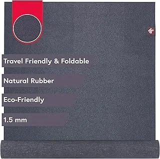 Manduka eKO SuperLite Yoga Mat - 1.5mm Natural Rubber  Foldable & Travel Friendly  Soft Textured Sur