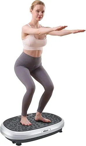 EILISON FitMaxx 3D XL Vibration Plate Exercise Machine - Whole Body Workout Vibration Platform w/Loop Bands - Lymphatic Drainage Machine for Weight Loss