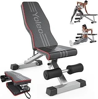 Yoleo Adjustable Weight Bench for Full Body Workout; Foldable Bench Press Bench of Home Gym Strength