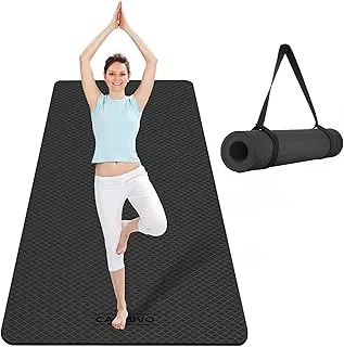 CAMBIVO Extra Wide Yoga Mat for Women and Men (72/84x 32x 1/4) TPE Workout Mat