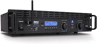 Pyle 2-Channel Rack Mount Power Amplifier with Bluetooth - 2000W Bridgeable with TRS XLR Input