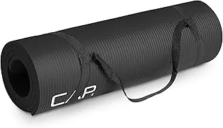 CAP Barbell 1/2-Inch High Density Exercise Yoga Mat with Strap  Multiple Options