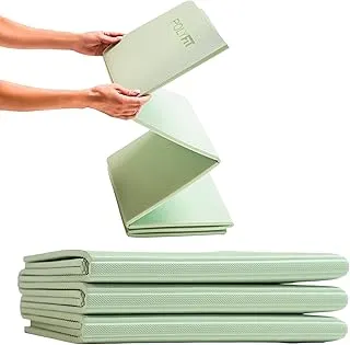 Polyfit Foldable Yoga Mat for Travel and Home Workouts - 7mm Thick - Lightweight