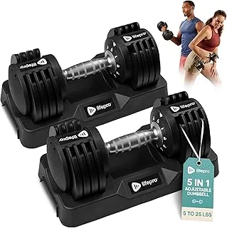Lifepro Adjustable Dumbbells Set – 15lb