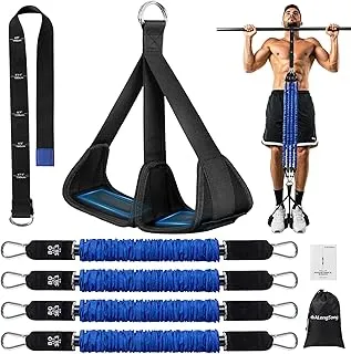 Pull Up Assistance Bands with Foot Support Pedal - Upgraded Heavy Duty Resistance Bands Adjustable W