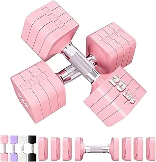 15LB 20LB 30LB 40LB 50LB Adjustable Dumbbell Set Free Weights Dumbbells Set for Women Men Hand Weigh