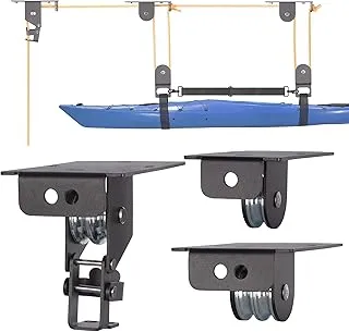 Kayak Hoist for Garage Ceiling with Metal Pulley System Holds 150 lbs