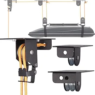 Cargo Box Hoist for Garage Ceiling with Metal Pulley System Holds 150 lbs
