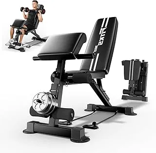 3-in-1 Adjustable Weight Bench with Leg Extension & Preacher Curl