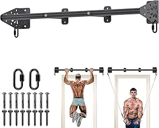 Kipika Wall Mounted Pull Up Bar - Heavy Duty 450 LB Capacity Doorway Chin Up Bar for Home Gym