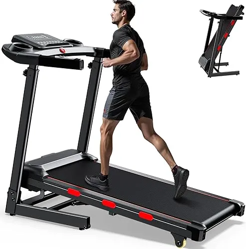 3.5 HP Treadmill with Auto Incline for Home - Heavy Duty Running Treadmill with Handle Bars